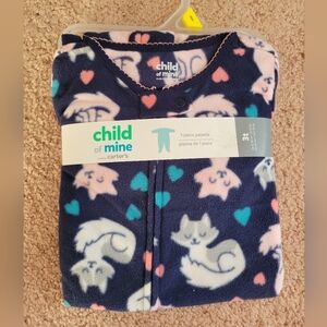 Child of Mine by Carter's 1 Piece Footed Fox Pajama 3T NWT